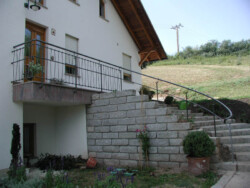 Handlauf mit Übergang zum Podestgeländer