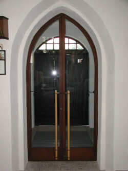 Windfangtüre von Innen