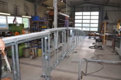 Innengerüst mit aufgesetzten Rohrsegmenten