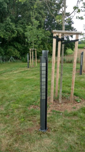 Beschriftungsstelen aus Winkelstahl